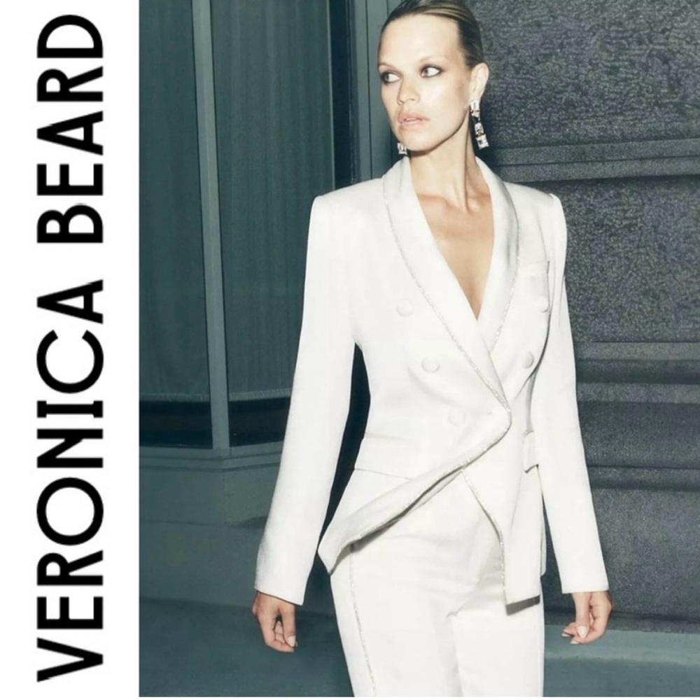 NEW Veronica Beard Jagger Dickey Jacket Blazer Winter White